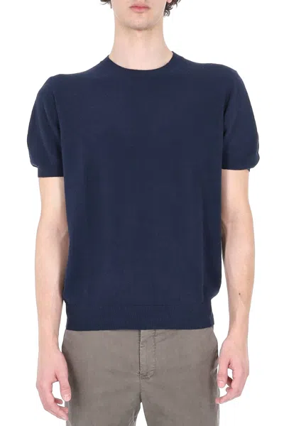 Drumohr Classic Mini Polo For Men In Blue