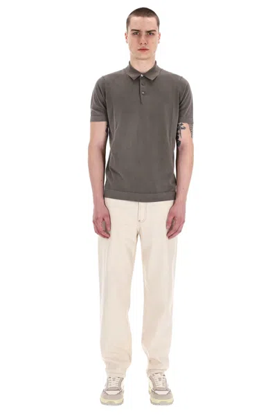 Drumohr Classic Mini Polo For Men In Gray