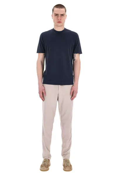 Drumohr Classic Mini Polo Shirt For Men In Blue