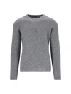 Drumohr Ribbed Crewneck Sweater Soft Texture In Gray