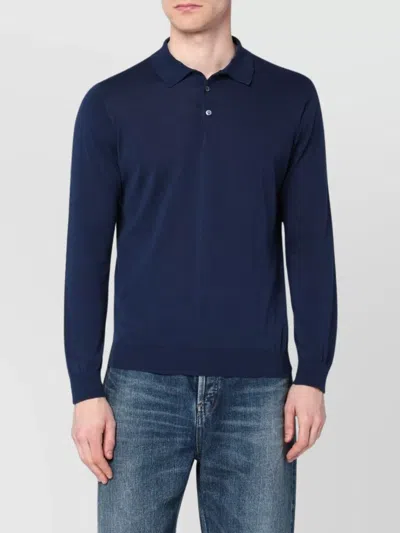 DRUMOHR COLLARED LONG SLEEVE POLO SHIRT