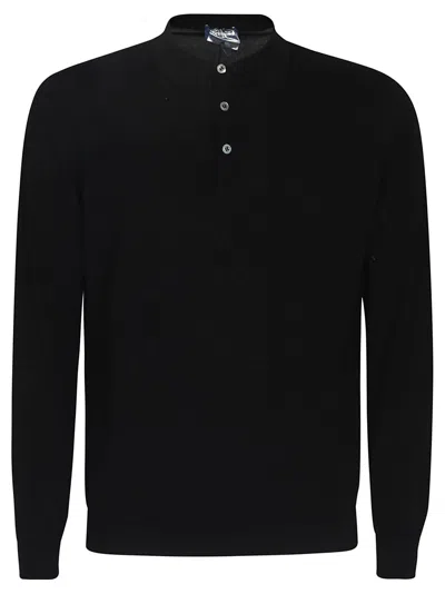 Drumohr Collared Sweatshirt In Black