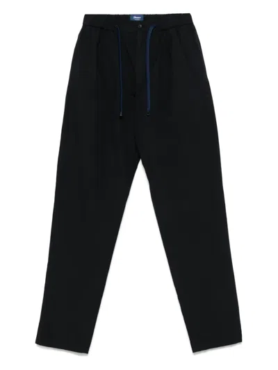 Drumohr Cotton Chino Trousers In Blue