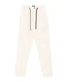 Drumohr Relaxed-fit Cotton Pants With Elastic Waistband In Panna