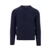 Drumohr Erino Wool Crewneck Sweater In Blue