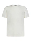 Drumohr White Cotton Blend Crewneck In White