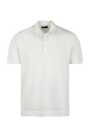 Drumohr Logo Label Jersey Polo In White