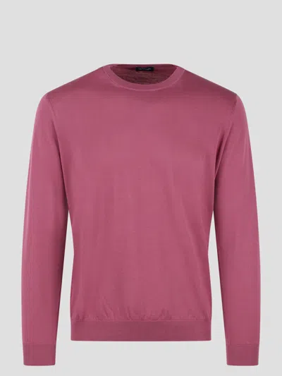 Drumohr Fine-knit Cotton Jumper In Pink