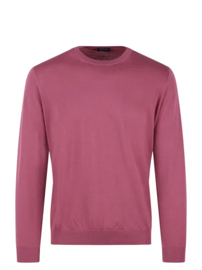 Drumohr Fine-knit Cotton Jumper In Pink