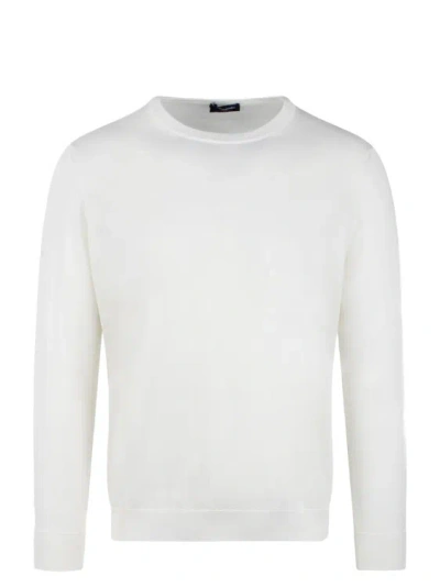 Drumohr Cotton Knit Sweater In White