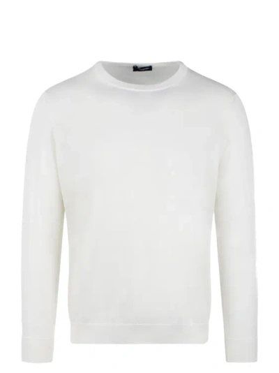 Drumohr Cotton Knit Jumper In White