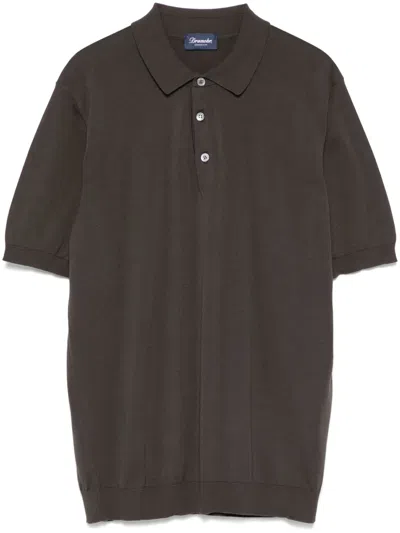Drumohr Cotton Polo Shirt In 绿色