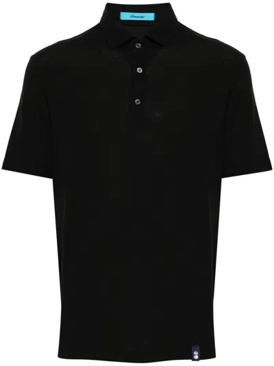 Drumohr Black Polo Shirt With Logo