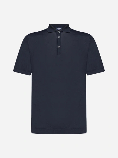 Drumohr Man Polo Shirt Blue Size S Cotton