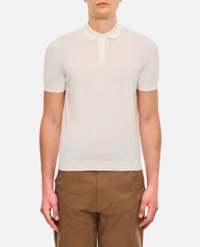 Drumohr Cotton Polo Shirt In White