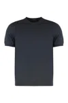 Drumohr Short Sleeve V-neck Polo In Blue
