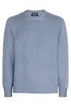 Drumohr Cotton Sweater In Blue