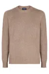 Drumohr Cotton Sweater In Beige