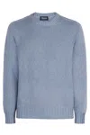 Drumohr Cotton Sweater In Blue