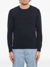 Drumohr Erino Wool Crewneck Sweater In Blue