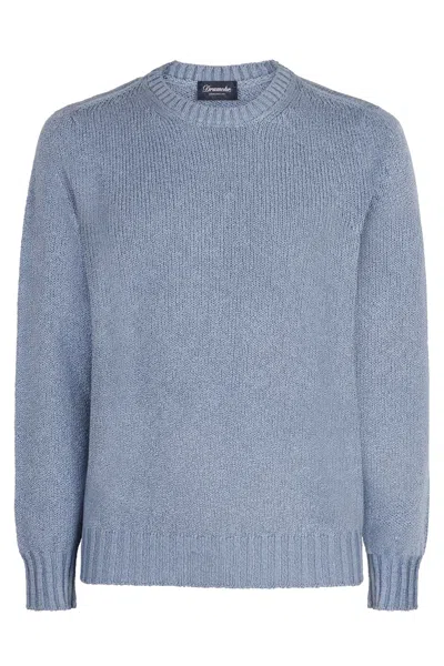 Drumohr Cotton Sweater In Blue