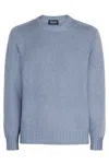 Drumohr Cotton Sweater In Blue