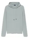 Drumohr Hoodie With Ribbed Texture And Drawstring Hood
