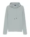 Drumohr Hoodie With Ribbed Texture And Drawstring Hood