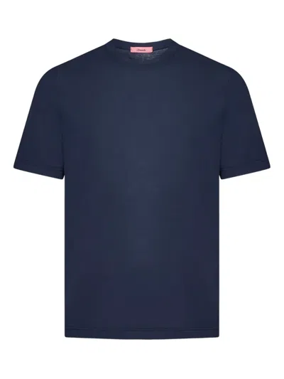 Drumohr Cotton T-shirt In Blue