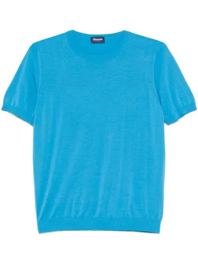 Drumohr Cotton T-shirt In Blue