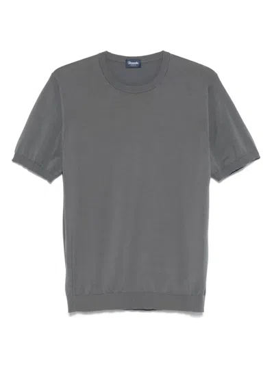Drumohr Cotton T-shirt In Gray