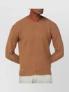 Drumohr Cozy Lambswool Sweater Long Sleeves In Brown
