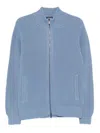 Drumohr Cardigan With Pockets And Zip In Blue