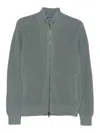 Drumohr Cardigan With Pockets And Zip In Green