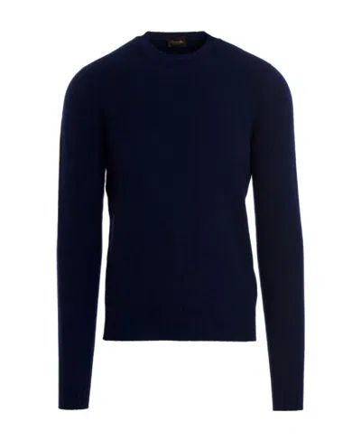 Drumohr Crew-neck Cashmere Jumper In Black