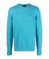 Drumohr Crew Neck Long Sleeve Sweater In Blue