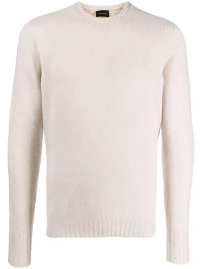 Drumohr Crew-neck Cashmere Jumper In Neutrals