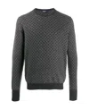 Drumohr Crew-neck Cashmere Sweater In Black