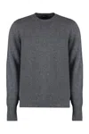Drumohr Crew-neck Cashmere Sweater In Gray