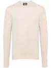 Drumohr Man Sweater Ivory Size 44 Lambswool In Neutrals