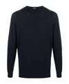 Drumohr Crew Neck Cotton Jumper In Black