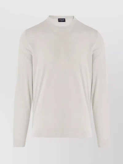 Drumohr Frost Cotton Sweater In White