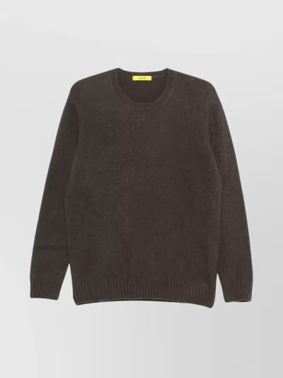 Drumohr Crew Neck Fleece Sweater In Black