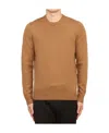 Drumohr Merino Wool Crew-neck Sweater In Brown