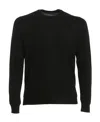 Drumohr Crew Neck Lightweight Jumper In Black