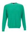 Drumohr Crew-neck Long-sleeve Jumper In Green