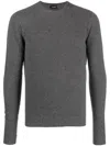 Drumohr Man Sweater Grey Size 42 Lambswool In Gray