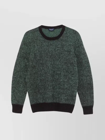 Drumohr Crew Neck Long Sleeve Sweater In Black