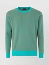 Drumohr Crew Neck Long Sleeve Sweater In Multi