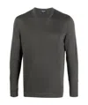 Drumohr Crew-neck Long-sleeved Top In Black